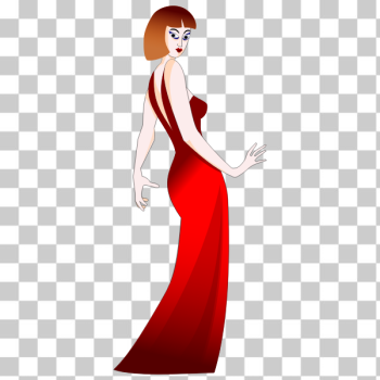 SVG Woman in red dress SVG Woman in red dress