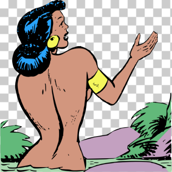 SVG Woman in water
