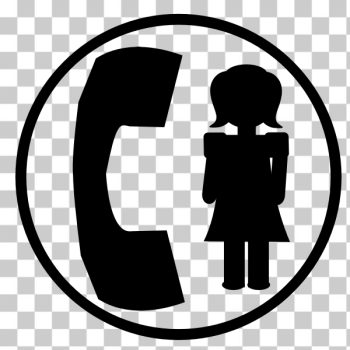 SVG Woman phone icon SVG Woman phone icon