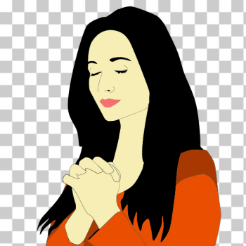 SVG Woman praying illustration SVG Woman praying illustration