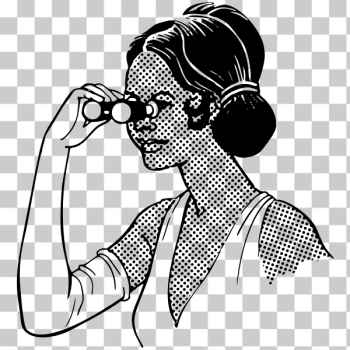 SVG Woman with binoculars SVG Woman with binoculars