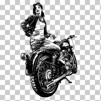 SVG Woman with motorbike SVG Woman with motorbike