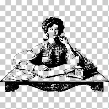 SVG Woman writer vector illustration SVG Woman writer vector illustration