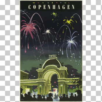 SVG Wonderful Copenhagen travel poster vector clip art SVG Wonderful Copenhagen travel poster vector clip art