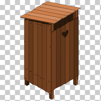 SVG Wood latrine closed vector image SVG Wood latrine closed vector image