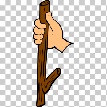 SVG Wood stick in hand vector clip art SVG Wood stick in hand vector clip art
