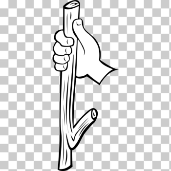 SVG Wood stick in hand vector illustration SVG Wood stick in hand vector illustration