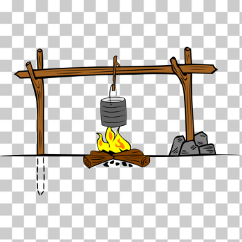 SVG Wooden camp cooking crane vector graphics SVG Wooden camp cooking crane vector graphics