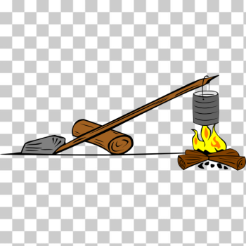 SVG Wooden cooking crane vector drawing SVG Wooden cooking crane vector drawing