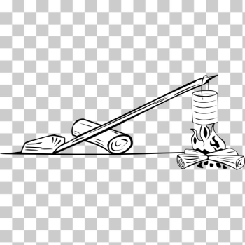 SVG Wooden cooking crane vector image SVG Wooden cooking crane vector image