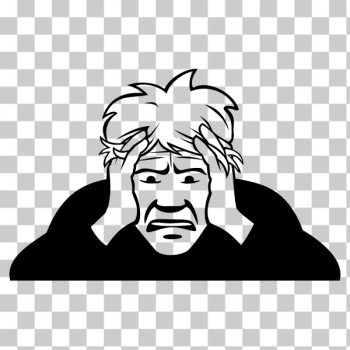 SVG Worried man vector illustration SVG Worried man vector illustration