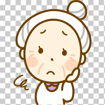 SVG Worried old woman SVG Worried old woman