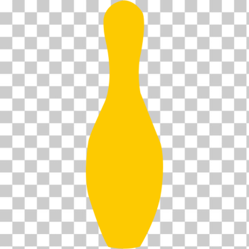SVG Yellow bowling pin vector illustration