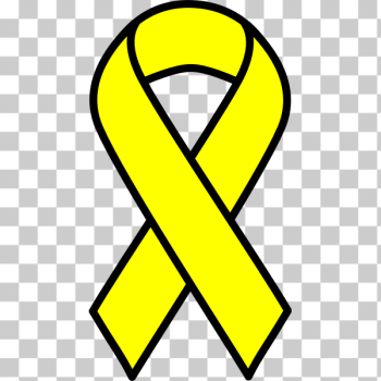 SVG Yellow cancer ribbon SVG Yellow cancer ribbon
