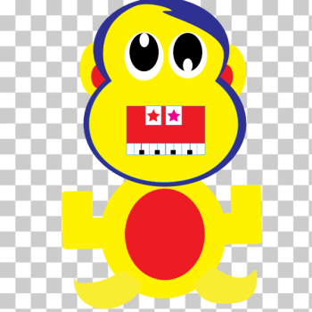 SVG Yellow cartoon monkey SVG Yellow cartoon monkey