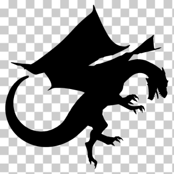 SVG Yellow dragon silhouette