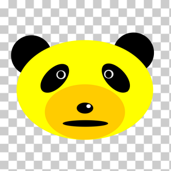 SVG Yellow panda039s head