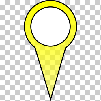 SVG Yellow pin vector image