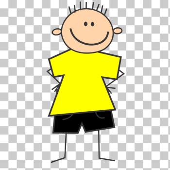 SVG Yellow shirt boy SVG Yellow shirt boy