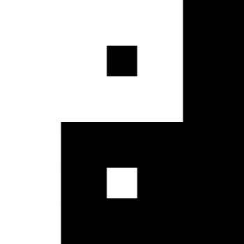 SVG Yin Yang rectangle sign SVG Yin Yang rectangle sign