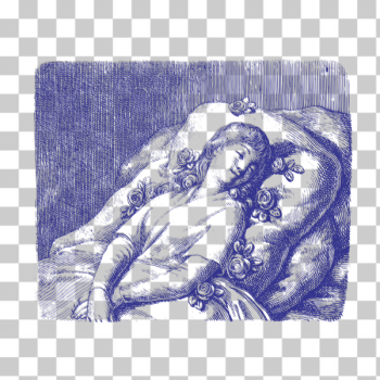 SVG Young woman sleeping SVG Young woman sleeping