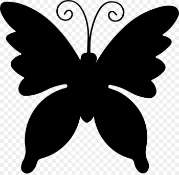 Swallowtail butterfly Stencil Silhouette - butterfly png download ...