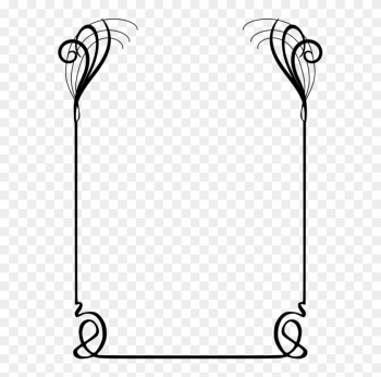 Swashes Vector Art Nouveau Filigree - A4 Border Art Deco Swashes Vector Art Nouveau Filigree - A4 Border Art Deco