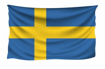 Sweden Wrinkled Flag Swedish Flag Transparent Background - Clip ...