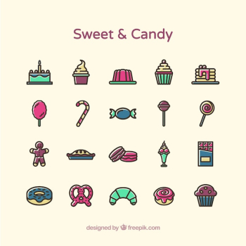 Sweet and candy icons Sweet and candy icons