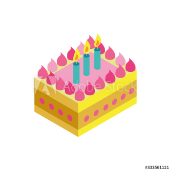 sweet cake birthday with candles icon sweet cake birthday with candles icon