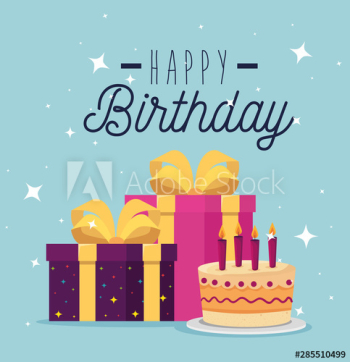 sweet cake with candles and present gifts sweet cake with candles and present gifts