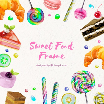 Sweet food frame background Sweet food frame background