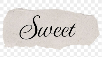 Sweet word, torn paper, beige | Free PNG - rawpixel Sweet word, torn paper, beige | Free PNG - rawpixel
