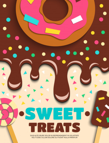 Sweets desserts bakery confectionery poster Free Vector Sweets desserts bakery confectionery poster Free Vector