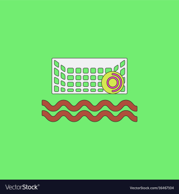 Swimming water polo equipment vector image Swimming water polo equipment vector image