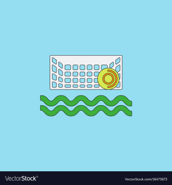 Swimming water polo equipment vector image Swimming water polo equipment vector image