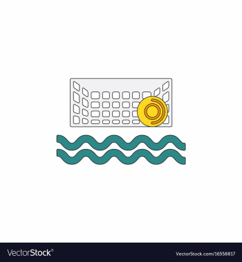 Swimming water polo equipment vector image Swimming water polo equipment vector image