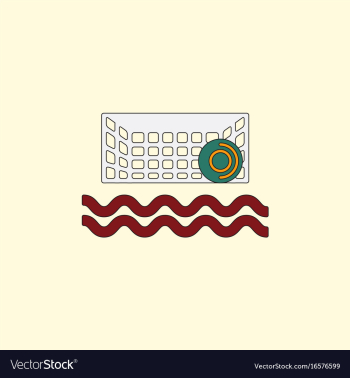 Swimming water polo equipment vector image Swimming water polo equipment vector image
