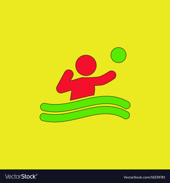 Swimming water polo players water polo match vector image Swimming water polo players water polo match vector image