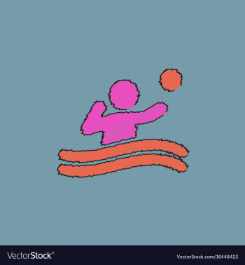 Swimming water polo players water polo match vector image Swimming water polo players water polo match vector image