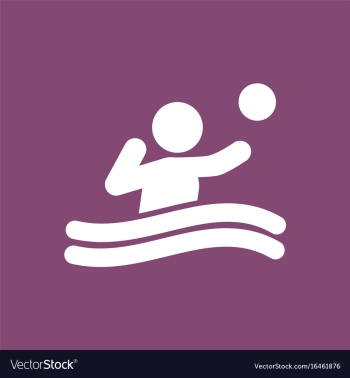 Swimming water polo players water polo match vector image Swimming water polo players water polo match vector image