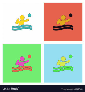Swimming water polo players water polo match vector image Swimming water polo players water polo match vector image