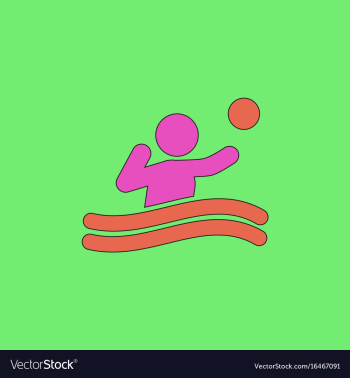 Swimming water polo players water polo match vector image Swimming water polo players water polo match vector image