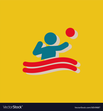 Swimming water polo players water polo match vector image Swimming water polo players water polo match vector image