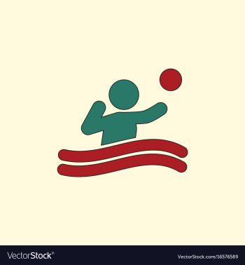 Swimming water polo players water polo match vector image Swimming water polo players water polo match vector image