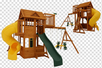 Swing Jungle gym Climbing Playground slide, children's wooden frame transparent background PNG clipart