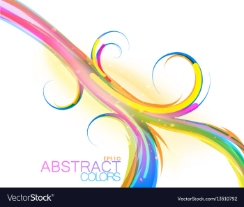 Swirl colors vector image