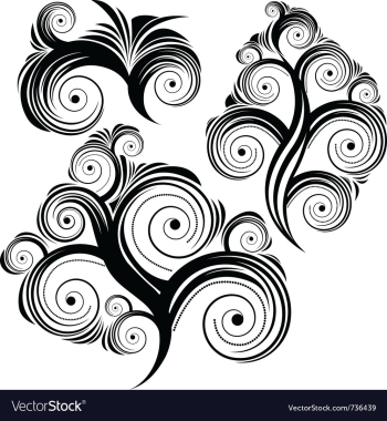 Swirl elements vector image