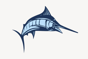 Swordfish clipart, sea life illustration | Free Vector - rawpixel