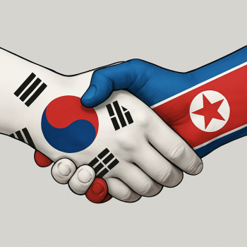 Symbolic Unity: South and North Korea Handshake Symbolic Unity: South and North Korea Handshake